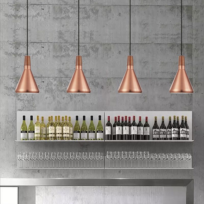 Cone Metal Pendant Ceiling Light Contemporary-Style Pendant Light Kit for Restaurant
