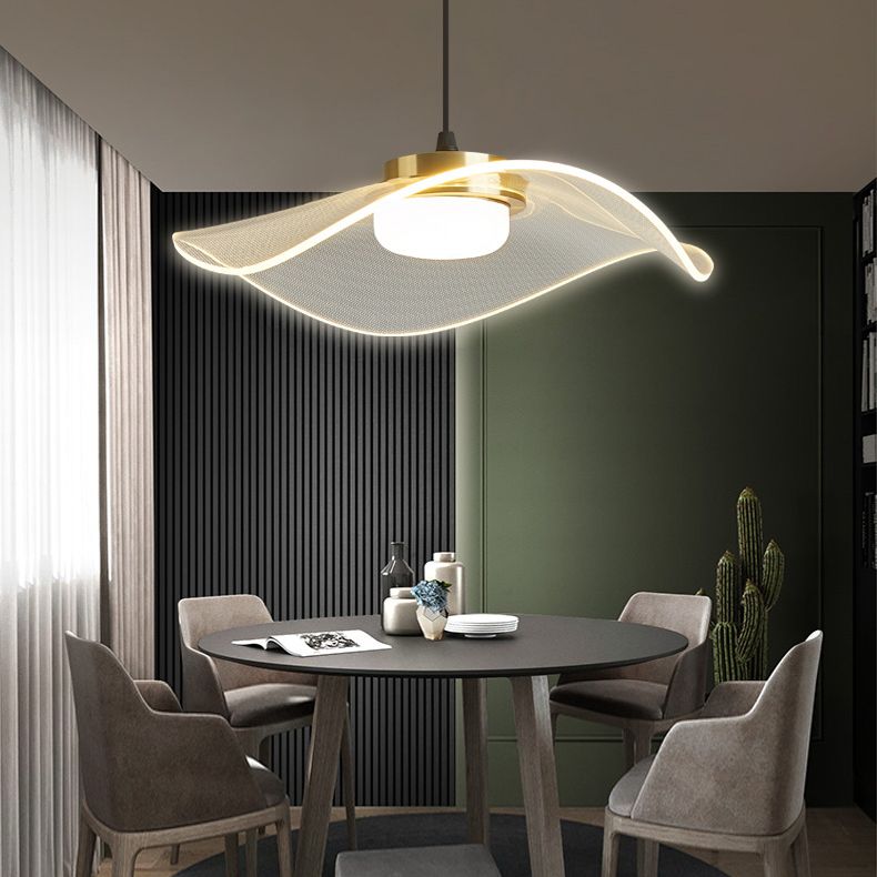 LED 1 Head Pendant Light Modern Style Simple Acrylic Ceiling Pendant Light for Dinning Room