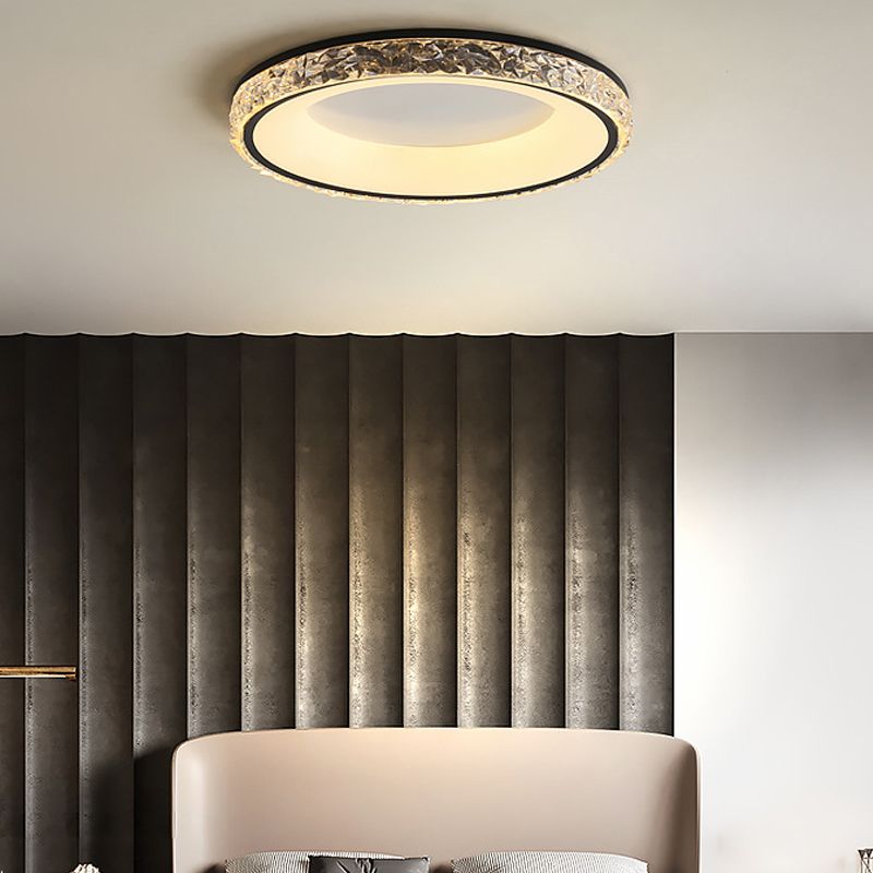 Scandinavische ronde plafondlamp LED kristal dichtbij plafondlamp voor slaapkamer