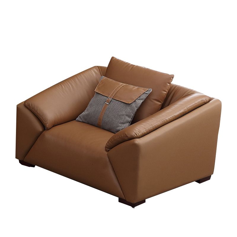 Contemporary Standard Sofa Pillow Top Arm Bench Seating with Pillows