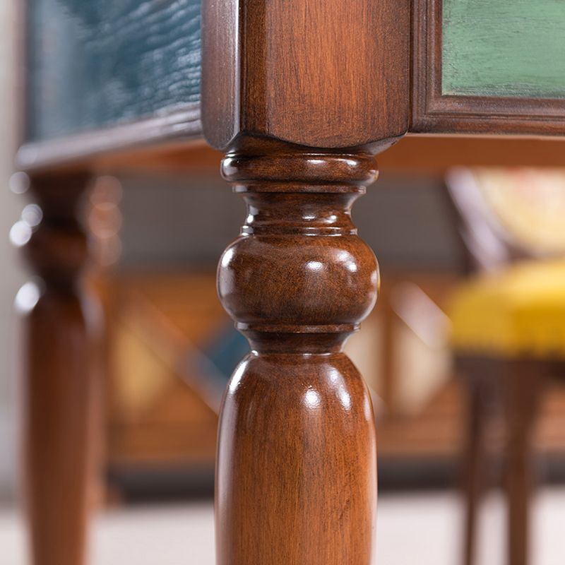 Mesa de madera de madera sólida Mesa de comedor de madera moderna de mediados de siglo con 4 patas