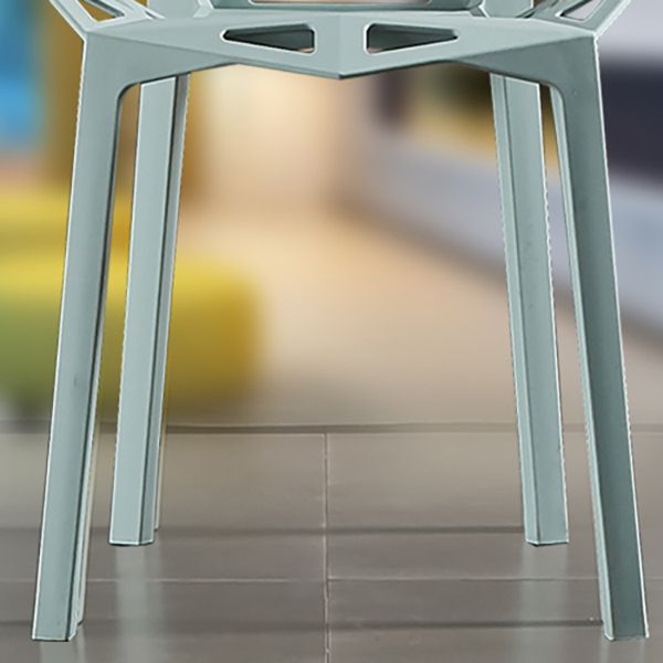Salle d'étude moderne Chaise latéral de croix en plastique Matte Finish Plastic