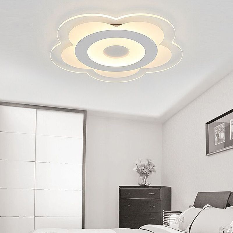 Nordic Simple Flush Ceiling Light Flower LED Flush Mount Lighting for Bedroom