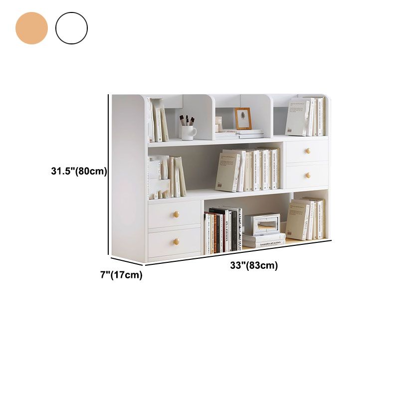 Modern Style Bookcase Open Back Horizontal Shelf Bookcase for Home Office
