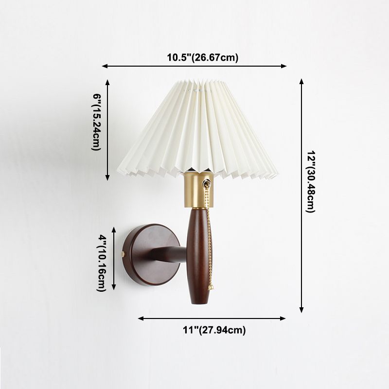 1 Light Flared Wall Mounted Light Fixture Modern Style Wood Wall Lighting Ideas Lights