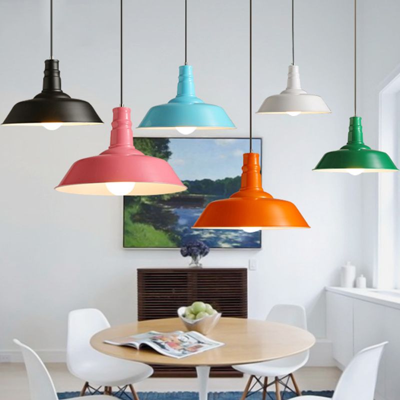 Moderne Macarons minimalistische Scheune Anhänger Leuchtmetall 1 Leichter Esszimmer Tisch Anhänger Beleuchtung