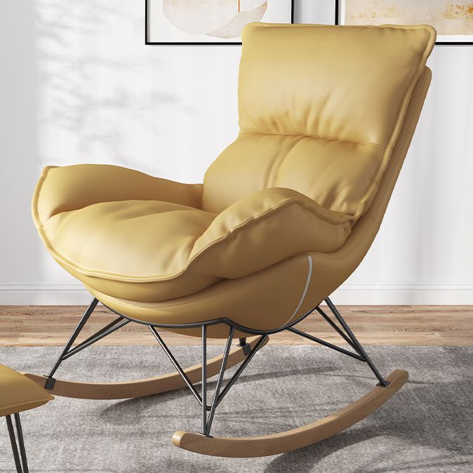 Modern Leisure Chaise Rocking Chair Lounge Upholstered Chaise for Living Room