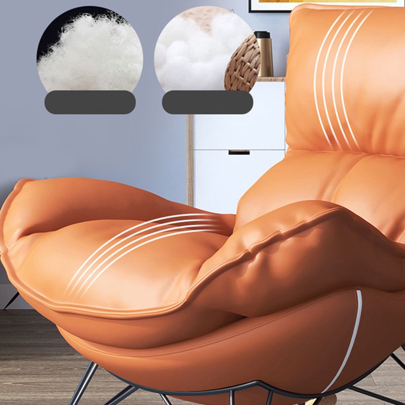 Leisure Solid Color Rocker Chair Water Resistant Glider Chair with Ottoman