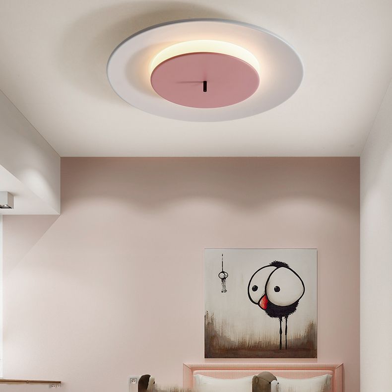 Dubbele ringen plafondinbouwlampen Modern acryl 1-lichts plafondlamp