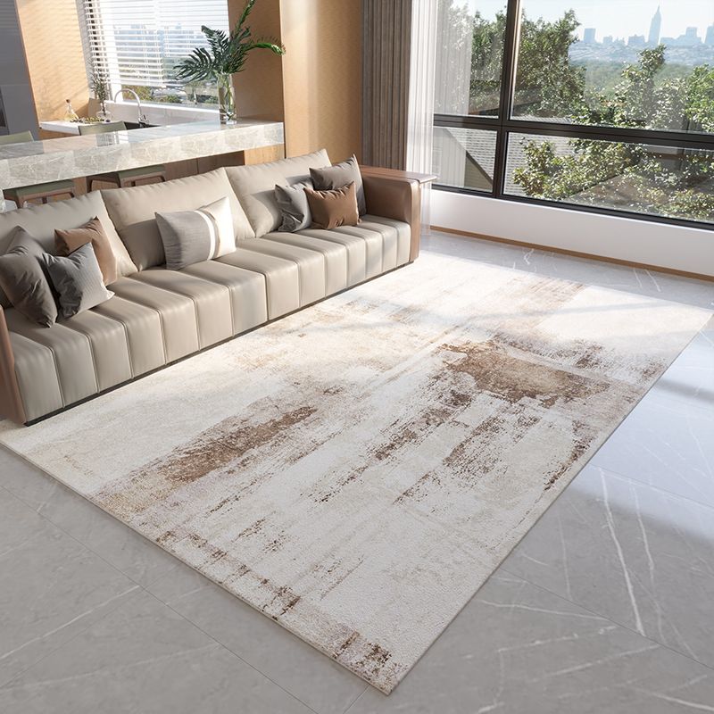 Stylish Smoky Cloud Pattern Rug Modern Polyester Carpet Anti-Slip Area Rug for Home Decor