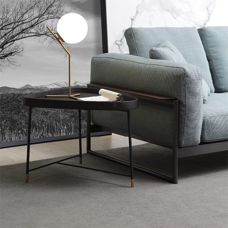 Modern Solid Wood End Table Cross Legs Corner Table for Living Room