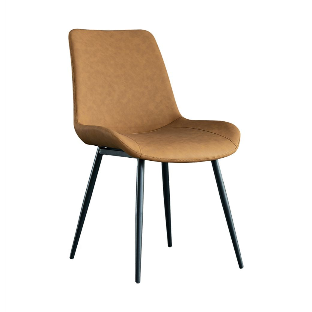 Sillas de comedor estilo moderno Sillas sin brazos con patas de metal para cocina