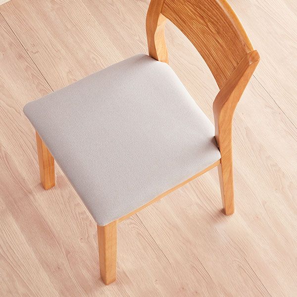 Silla lateral abierta moderna de madera de caucho Silla de comedor de madera con acabado mate