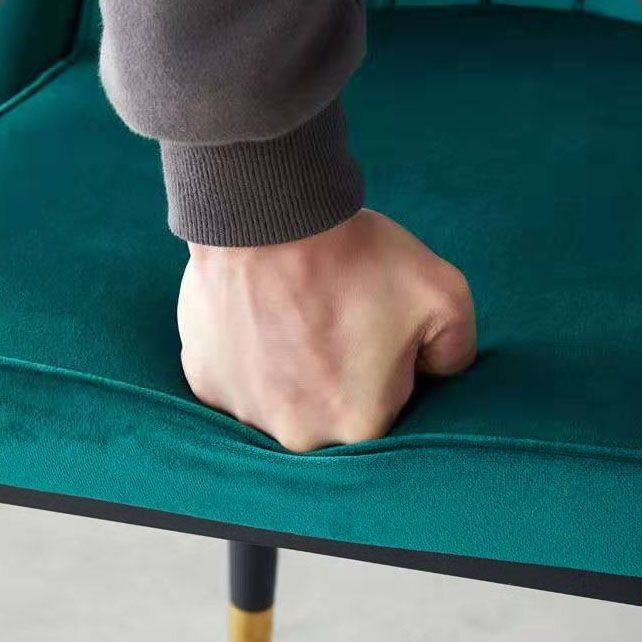 Glam Armless Velvet Dining Chair Parsons Chair in Matte Finish for Home