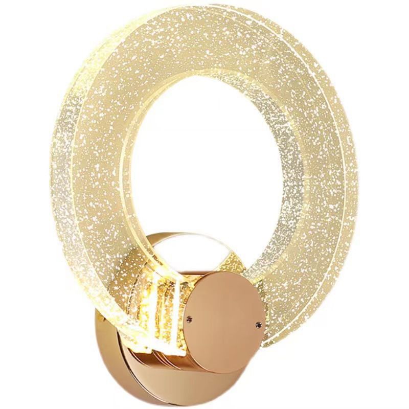 1 Light Circle Wall Lamp Simplicity Metal Wall Mounted Light Fixture