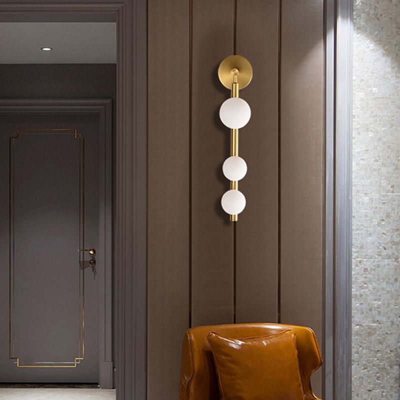 Sfere lampada con applique in vetro Secondo illuminazione da parete in stile minimalista per camera da letto