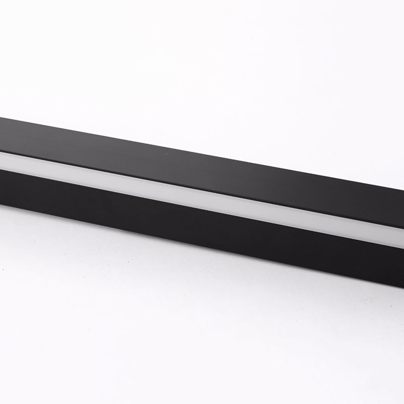 Linear Shape Metal Wall Sconce Modern Style 1- Light Wall Mount Light in Black