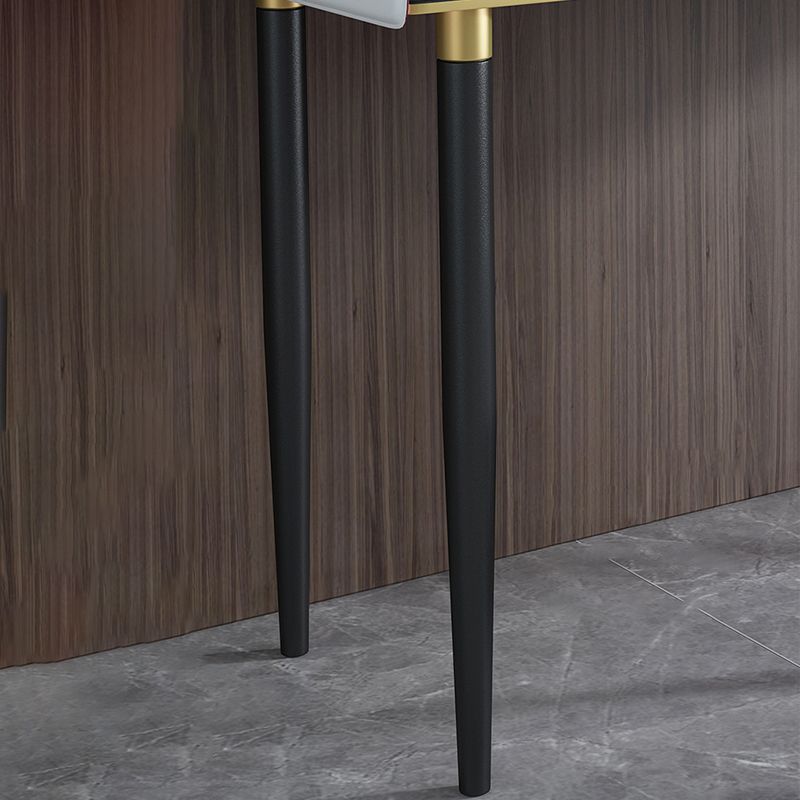 Solid Wood Vanity Luxurious Stone Top Dressing Table in Purple