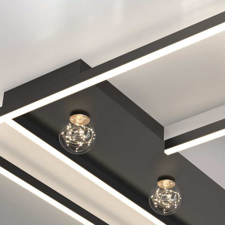 Square Flush Mount Ceiling Light Acrylic Modern Simplicity Flush Mount Ceiling Light for Living Room