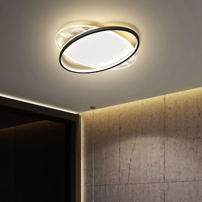 Plafonnier encastré géométrique en acrylique, plafonnier encastré de simplicité moderne