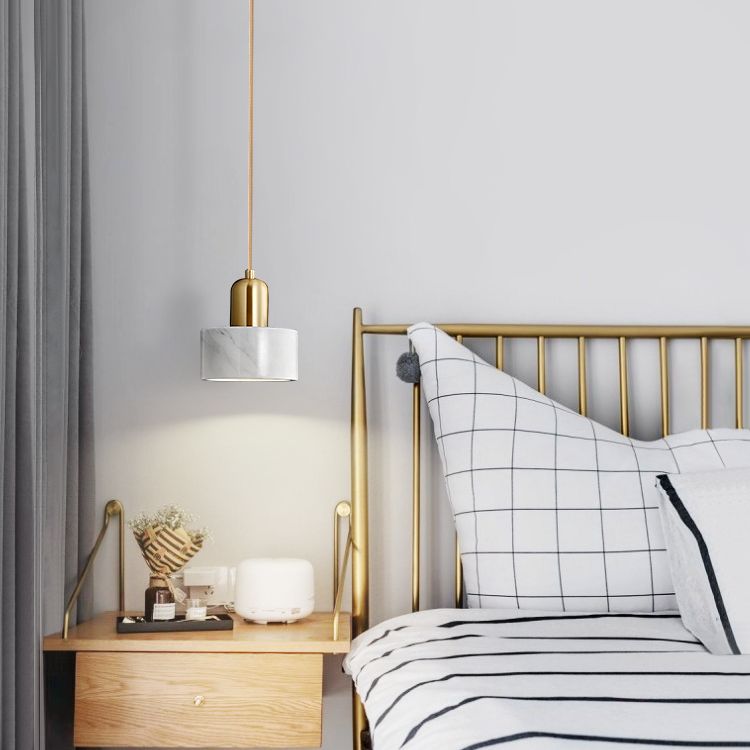 Shaded Dinning Room Pendant Lighting Fixture Stone Modern Suspension Pendant Light