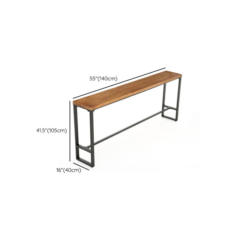 Industrial Style Rectangle Counter Table Wooden Counter Table for Kitchen