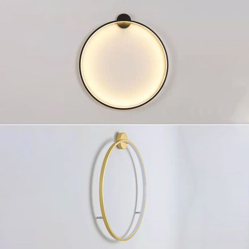 Iluminación de pared círculo en estilo moderno de silicona 1 lámpara de pared LED de luz