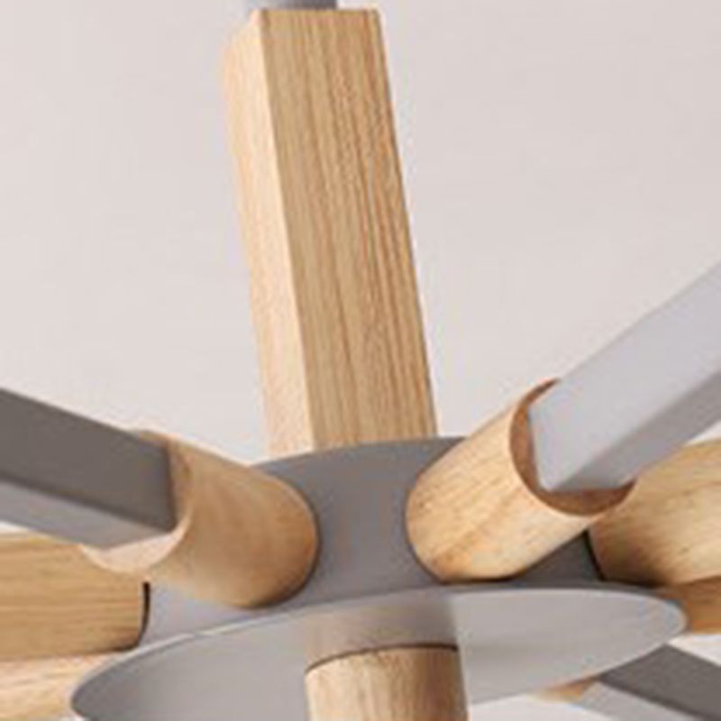 Lámpara de techo de metal de estilo colgante geométrico de múltiples luces