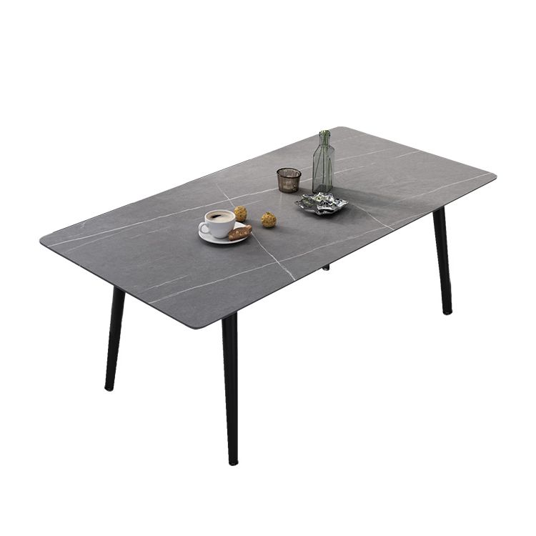 Stone Dining Table Industrial Rectangle Dining Table for Dining Room
