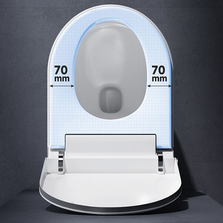 Elongated Wall Mounted Bidet Contemporary Heated Seat Wall Hung Toilet Set