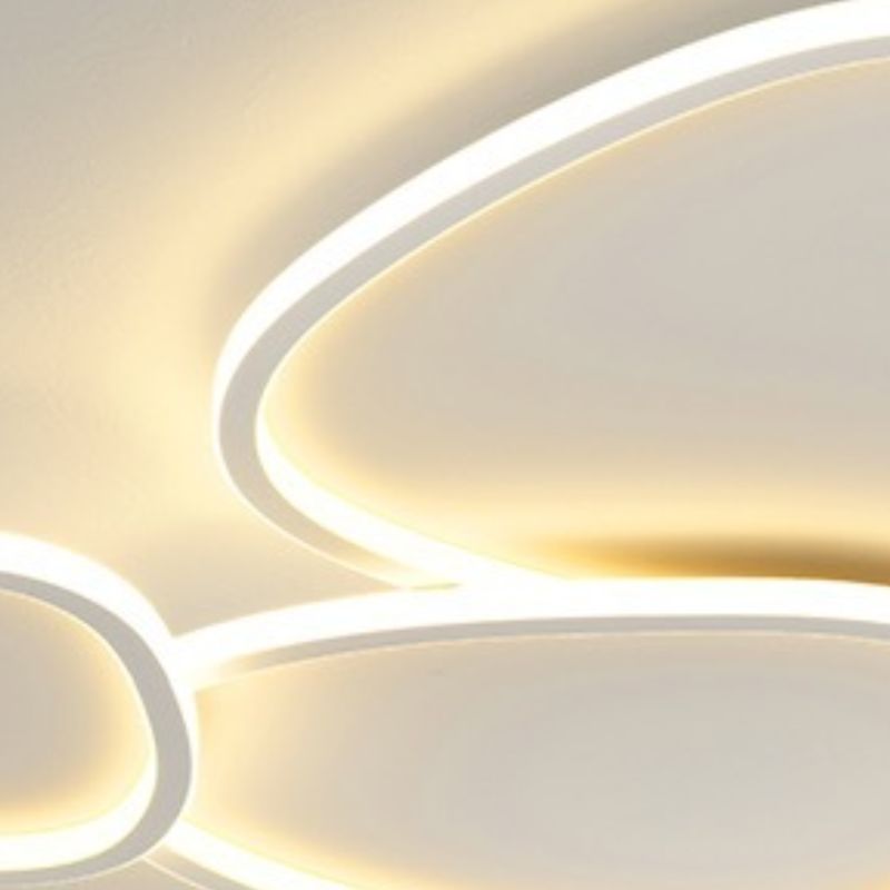 Modern Stye Ceiling Mount Light White LED with Silica Gel Shade for Bedroom
