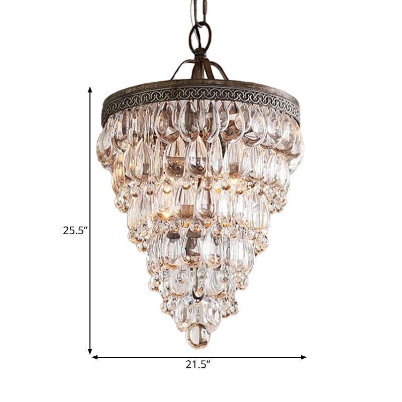 Éclairage de lustre en cristal en couche