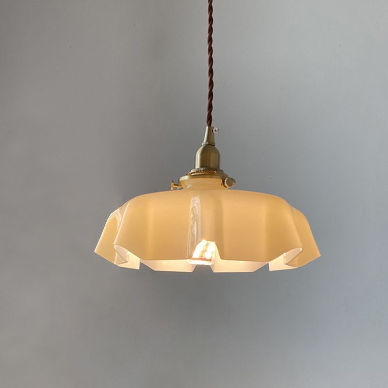 1 Light Flower Adeping Adept Freeds Impones Vintage Glass Affermazione per il ristorante