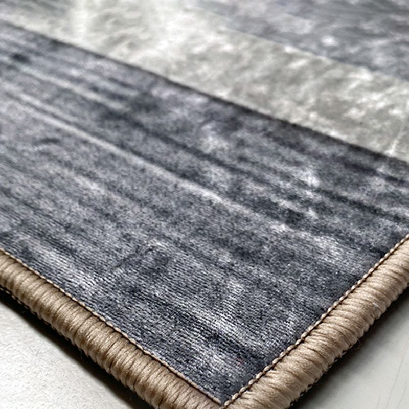 Brown Modern Area Rug Polyester Geometric Rug Washable Rug for Living Room