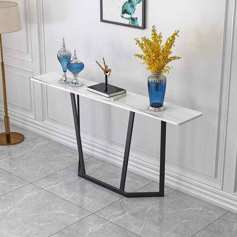 Modern Sofa Console Table Antique Finish Console Accent Table