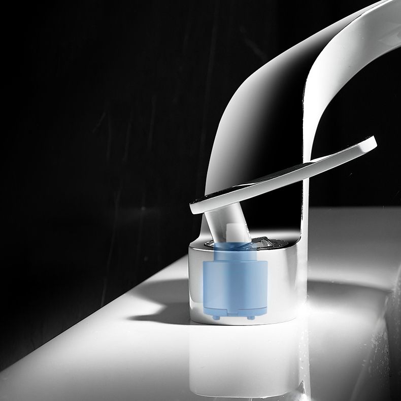 Single Hole Centerset Faucet Solid Color Lever Handles Centerset Bathroom Sink Faucet