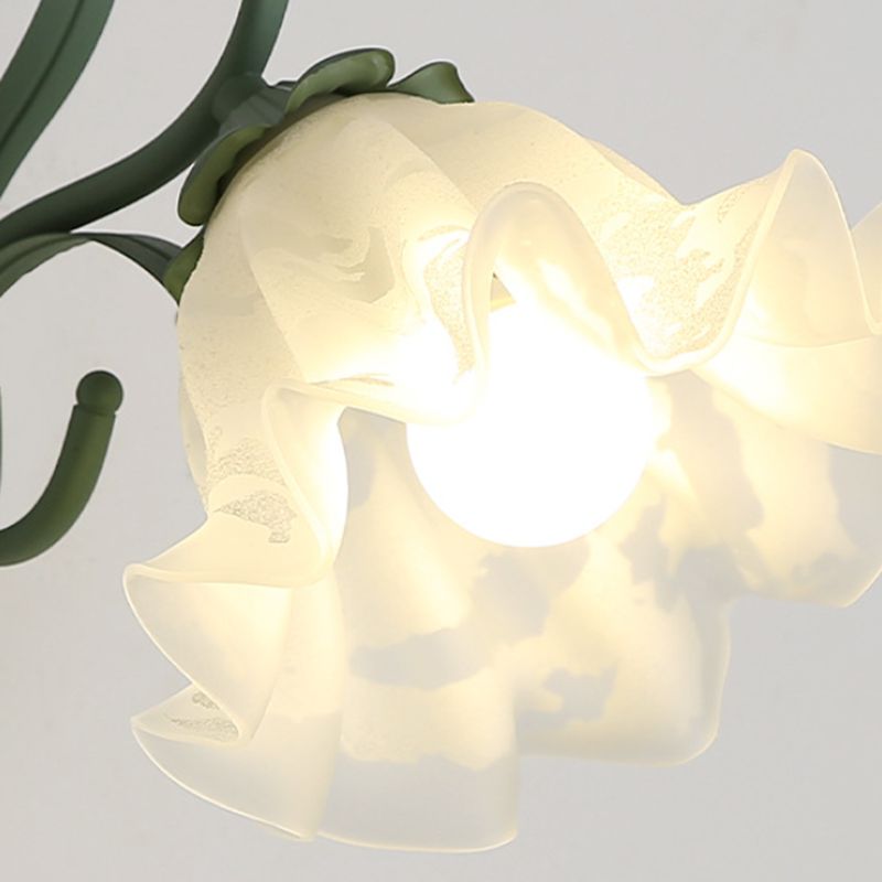 Flower Shape Metal Wall Sconces Modern 1/2-Lights Wall Mount Light Fixture in Green