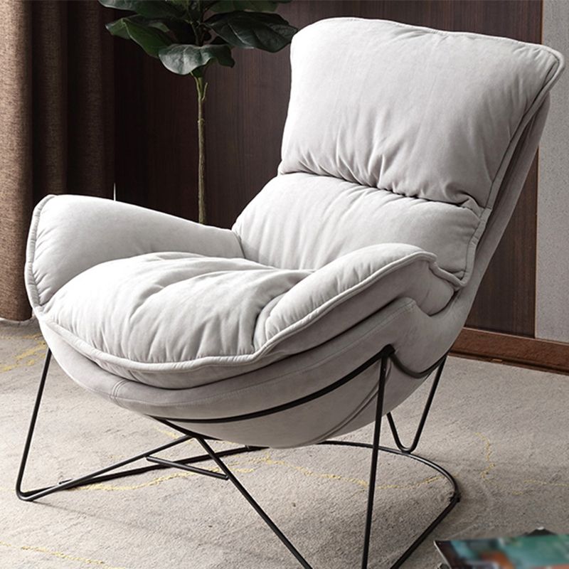 Solid Color Chair Armless Chair with Sewn Pillow Back for Living Room