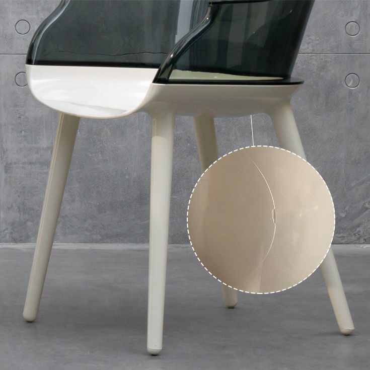 Contemporary Plastic Indoor-Outdoor Chair of 23'' Wide Dining Arm Chair