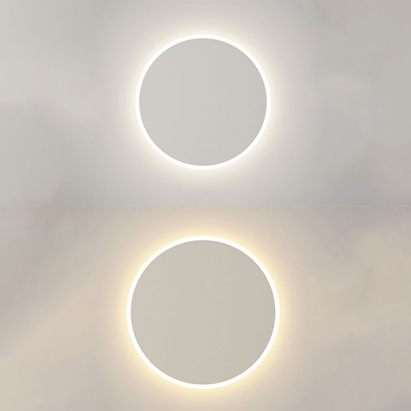 Round LED Wall Lamp Modern Wall Mount Lamp with Acrylic Shade for Bedroom