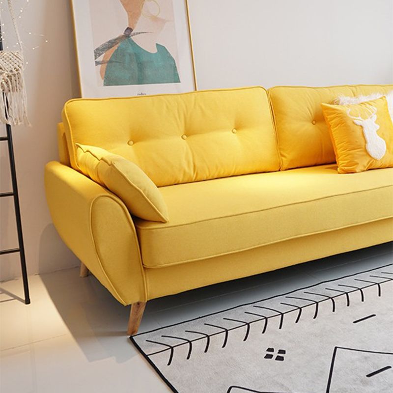 Contemporary Standard Sofa 35.43" Wide Flared Arm Sofa for Living Room