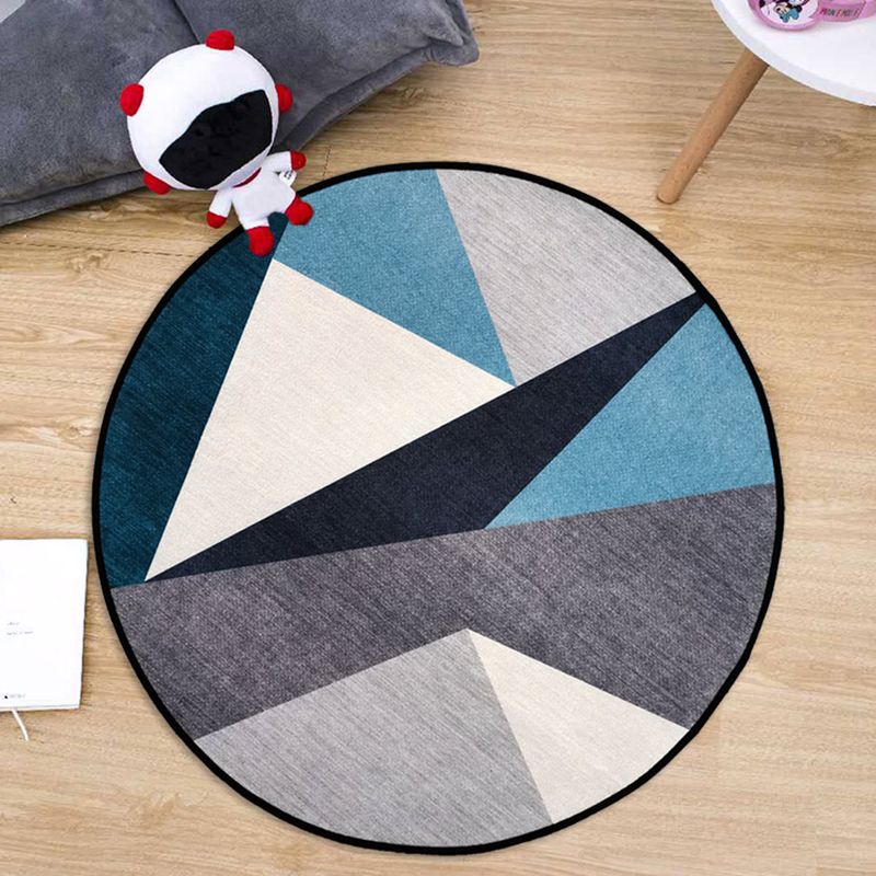 Minimalistische geometrische gedruckte Teppichfarbe gemischtem Polyesterbereich Teppich nicht rutscher Backing Teppich für Wohnzimmer