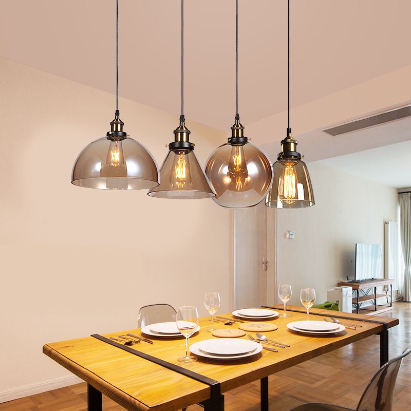 1 Light Pendant Lamp with Lucency Glass Modern Suspension Lighting Fixture