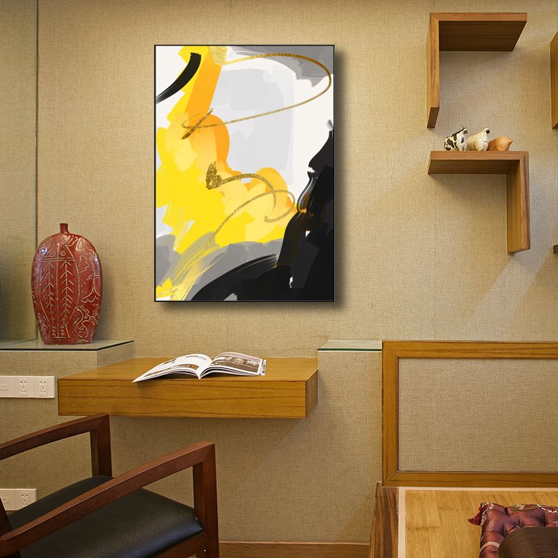 Brush Stroke Canvas for Bathroom Illustration Wall Art Print, Multiple Sizes Options
