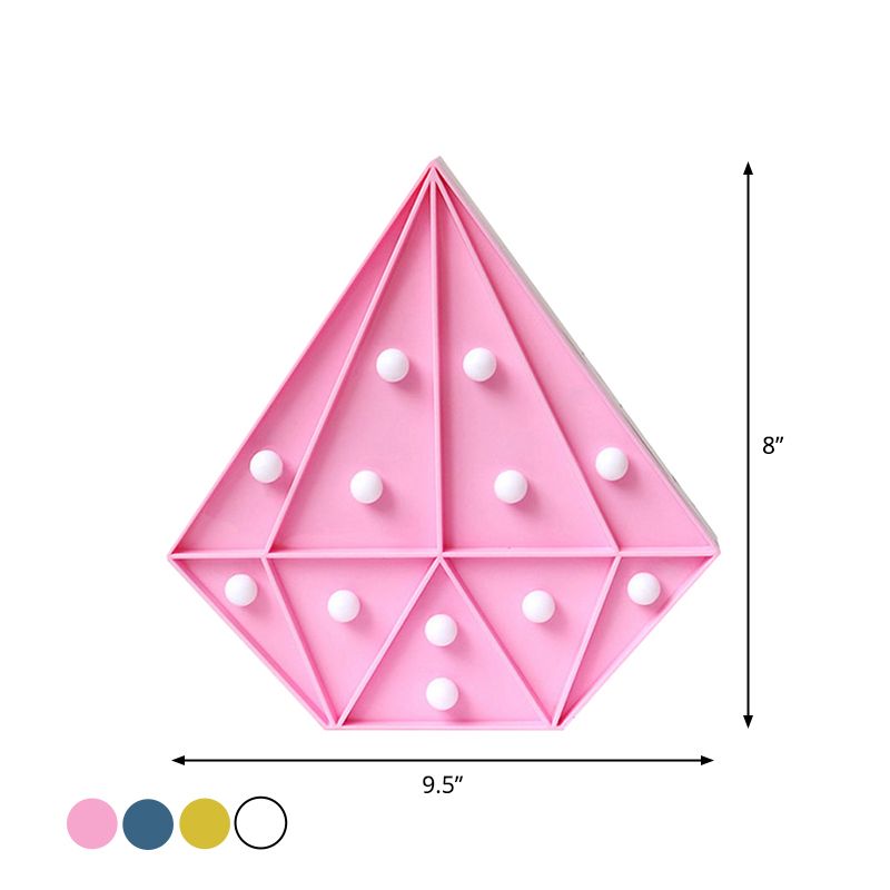 Illuminazione per diamanti night di plastica a batteria contemporanea a led wall night luce