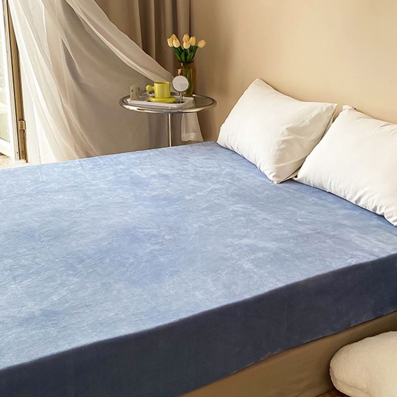 Flannel Bed Sheet Set Super Soft Solid Pillowcase for Bedroom