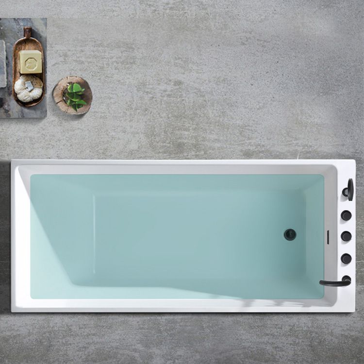 Back to Wall Antique Finish Bath Soaking Rectangular Modern Bath Tub