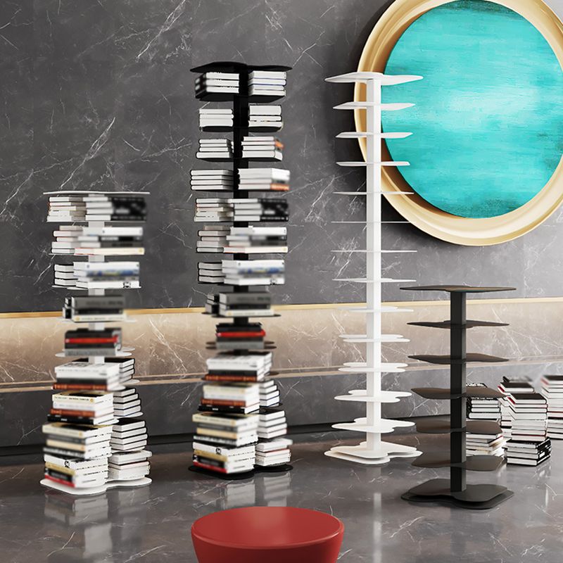 Metal Bookcase Minimalist Style Free Form Shelf for Study Room
