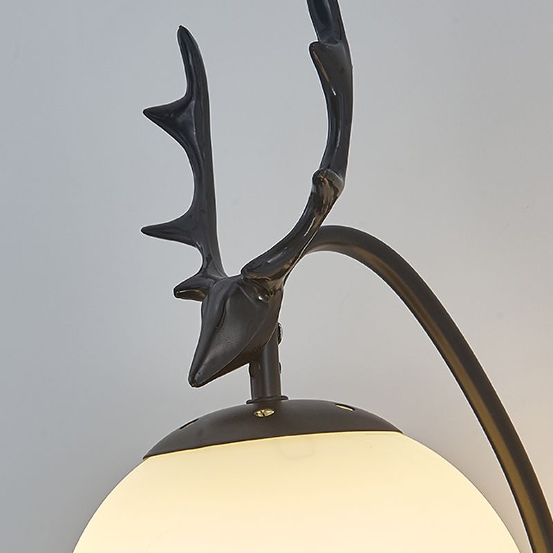 1 Light Spherical Wall Sconce Modern Style Glass Wall Lighting for Living Room