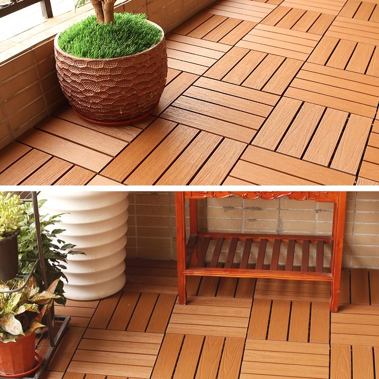 Composite Deck Tile Solid Color Water Resistant Patio Flooring Tile